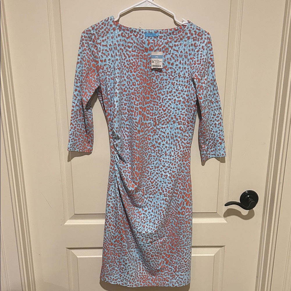 Elegant Long Sleeve Leopard Print Dress